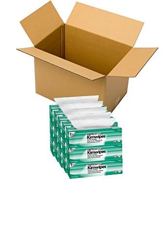 Kimwipes Delicate Task Wipers, 1-Ply, 196 per Box, Case of 15 Boxes L62130