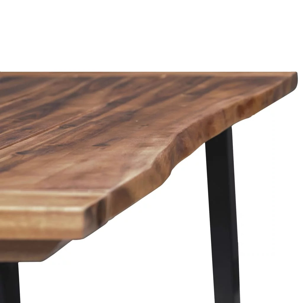 Acacia Wood Dining Table with Metal Frame L99737