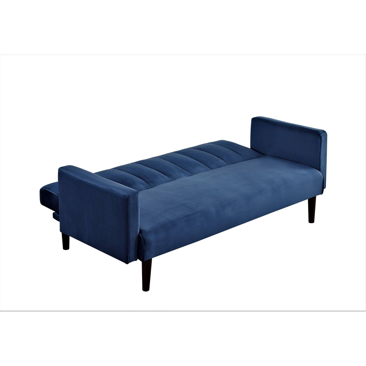Grey Convertible Velvet Sofa Bed F548394