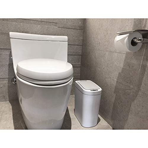 White 1.8 Gal Automatic Motion Sensor Trash Can H71235