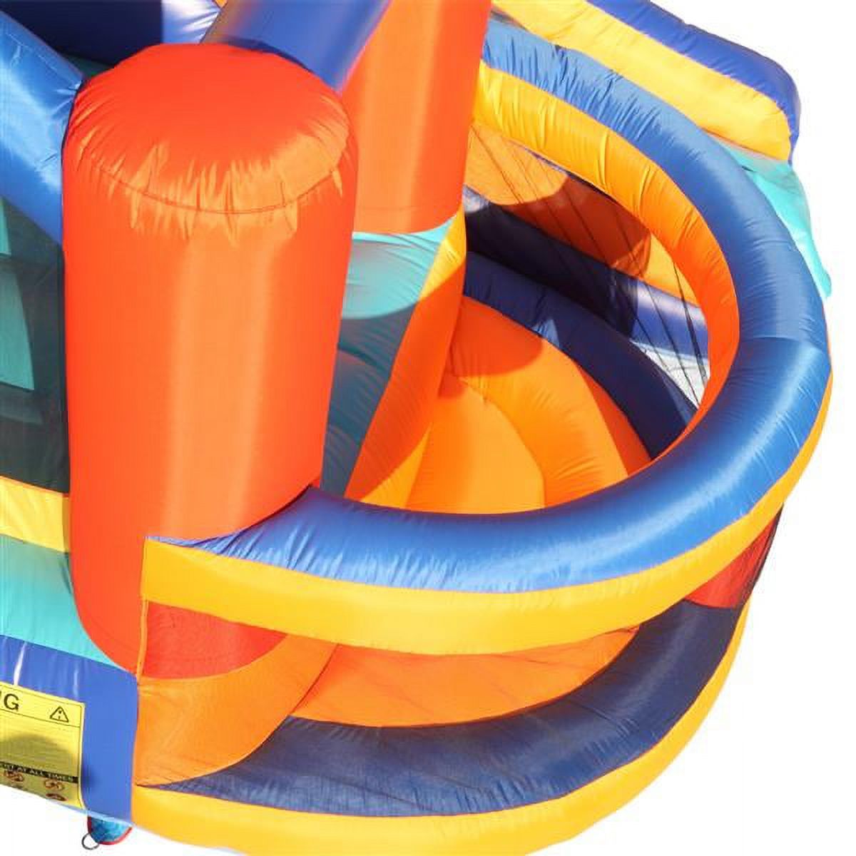 Inflatable Bounce House Slide Bouncer with Basketball Hoop Climbing Wall E126