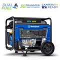 6500 Peak Watt Dual Fuel Portable Generator with CO Sensor and Wheel Kit I631097