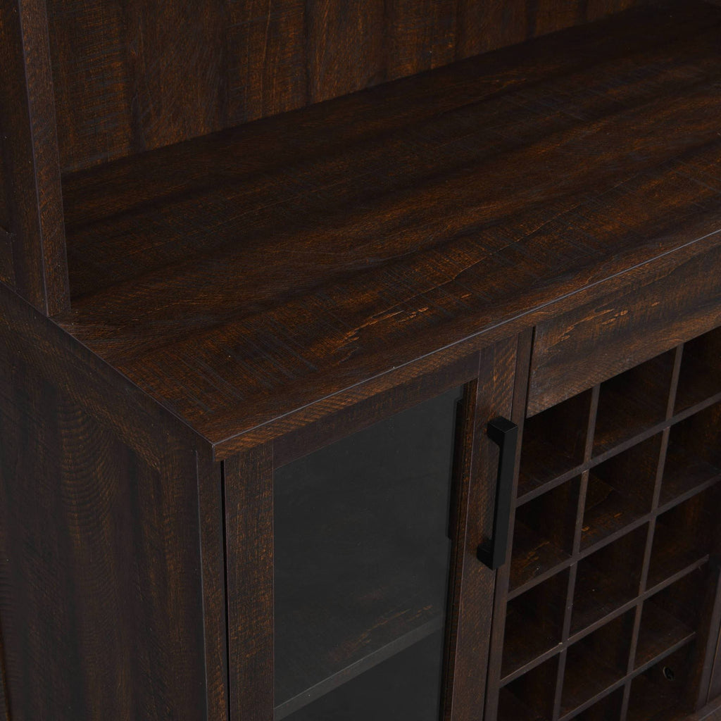 Mahogany Wine Bar Cabinet with Glass Doors M703