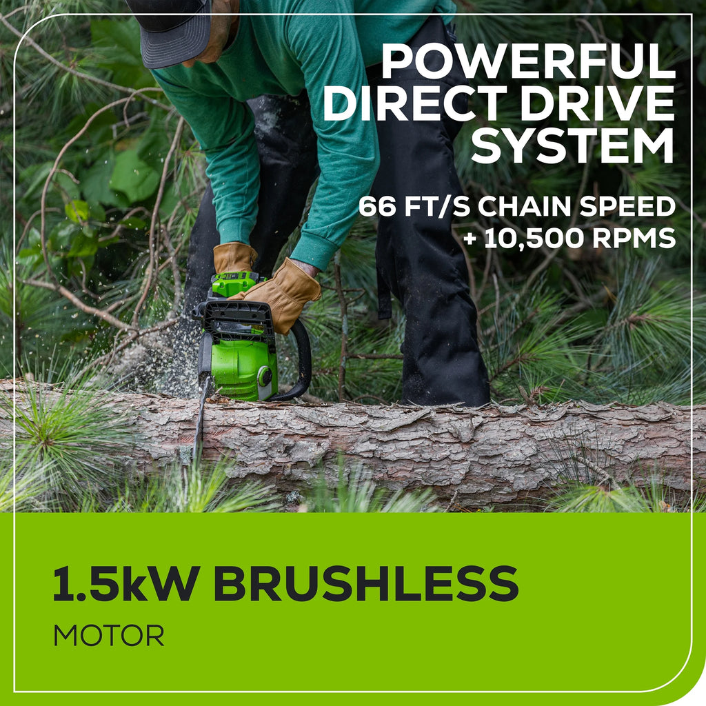 60V Brushless Chainsaw with 2.5 Ah Battery & Charger P2645