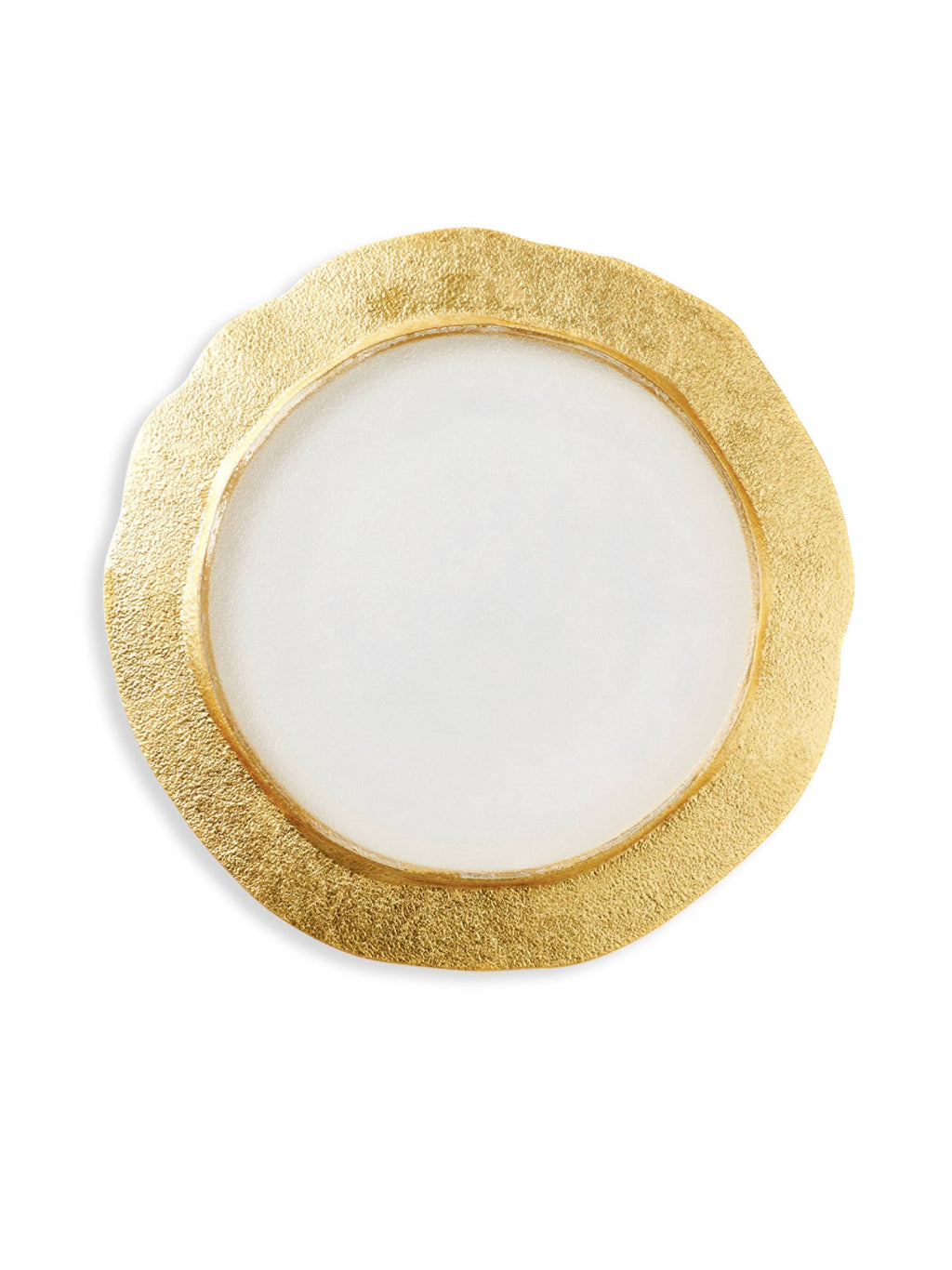 Glass Gold Organic Service Plate Charger Z382