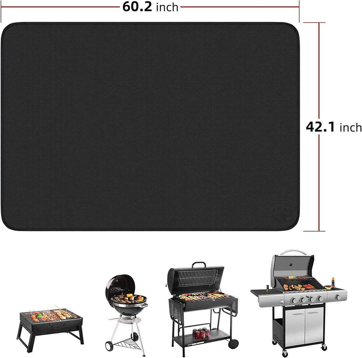 60*42in Fireproof Grill Mat Z675