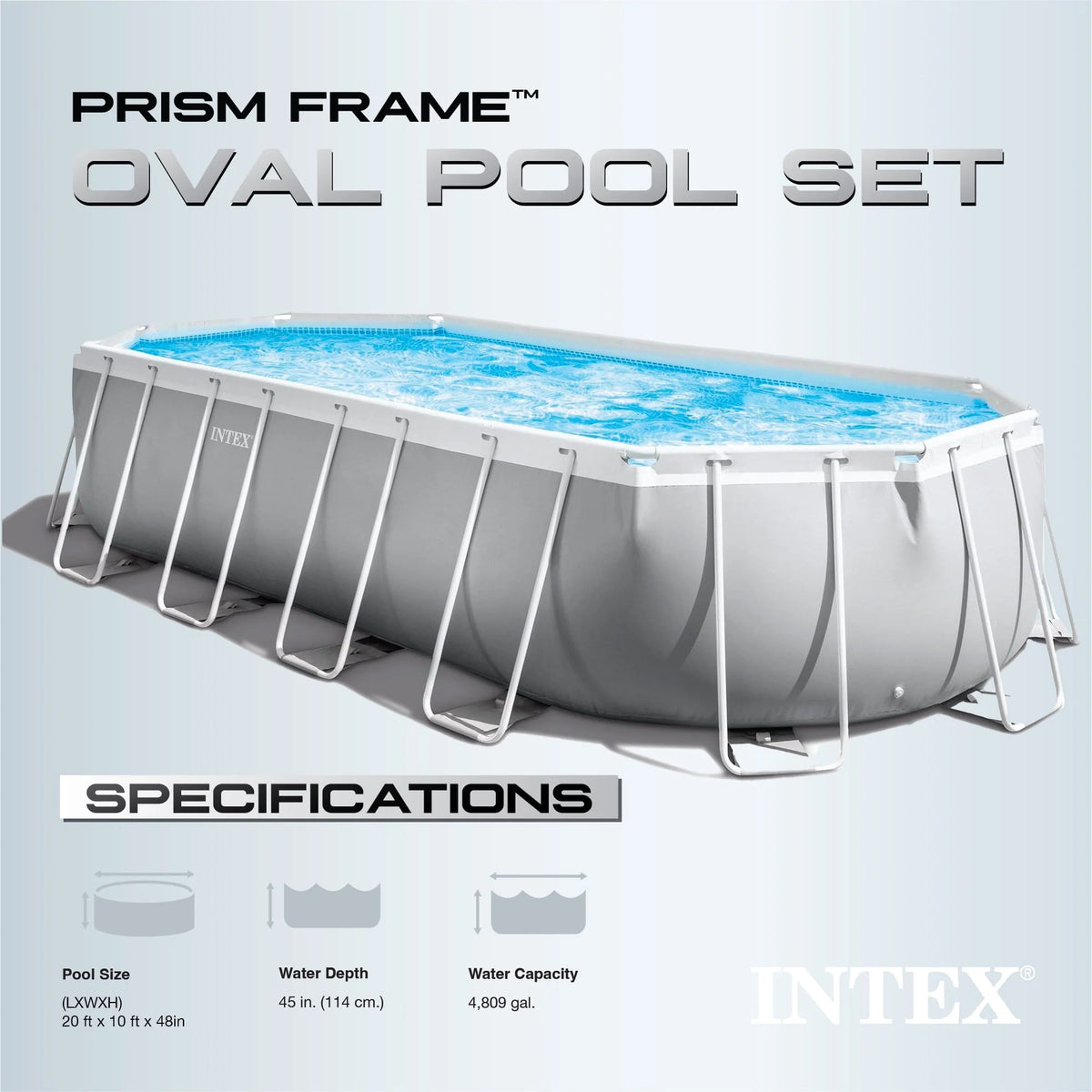 20 Foot Prism Frame Oval Pool Set M3574