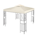 10 x 10 Feet Gazebo Canopy Top Replacement Cover with Plain Edge Polyester Z259762