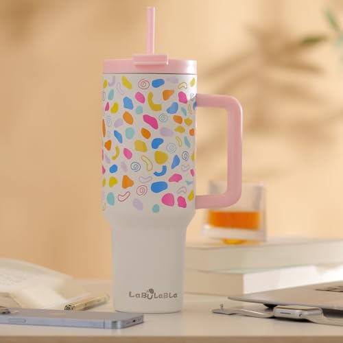 40oz Stainless Steel Insulated Tumbler with Handle and Straw K715885