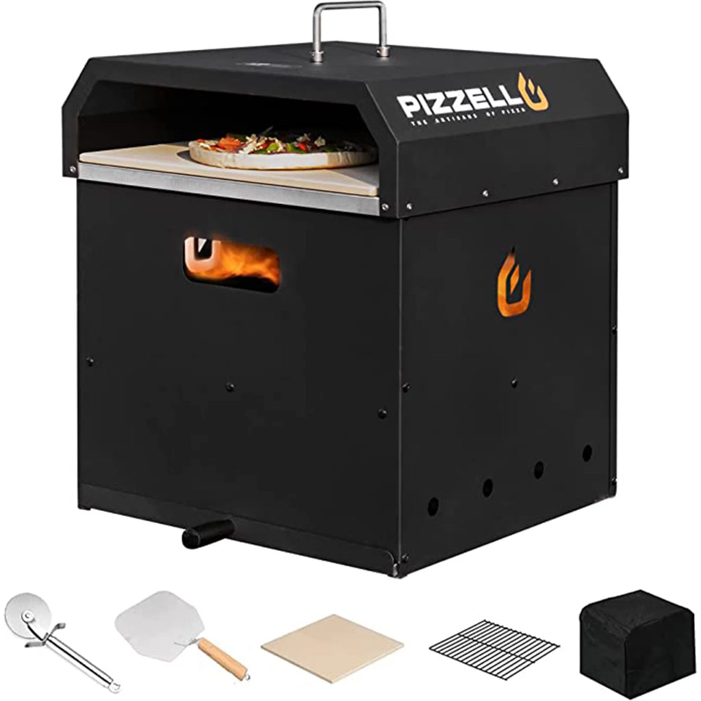 4 in 1 Wood Fired Outdoor Pizza Oven with Pizza Stone V11352