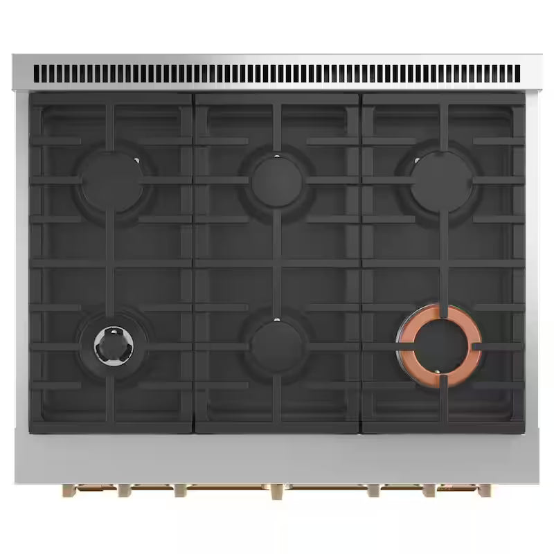 Matte White 6 Burner Dual Fuel Range C881