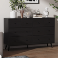 White 6 Drawer Rustic Wood Dresser C5280