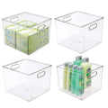 Clear Plastic Bathroom Storage Organizer Bin, 4 Pack O4996