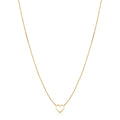 14k Yellow Gold Petite Heart Necklace W224