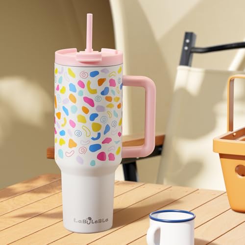 40oz Stainless Steel Insulated Tumbler with Handle and Straw K715885