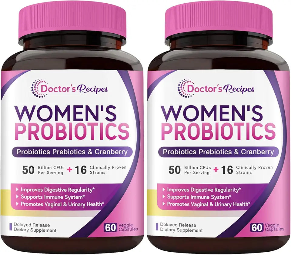 Women's Probiotics 50 Billion CFU 16 Strains 120 Capsules Pack of 2 Z336500