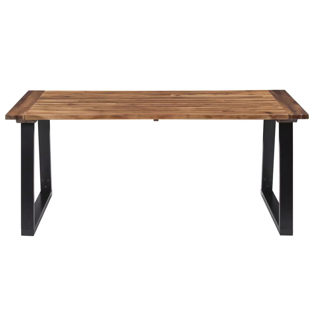 Acacia Wood Dining Table with Metal Frame L99737