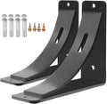 2Pcs Heavy Duty Steel Shelf Brackets Matte Black K20868