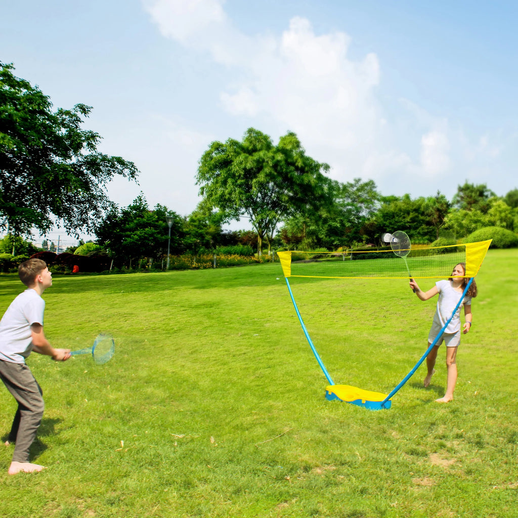 Outdoor Badminton Set with Net Rackets and Birdies R38532