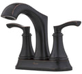 Tuscan Bronze 2-Handle 4-in Centerset Bathroom Sink Faucet with Drain D809