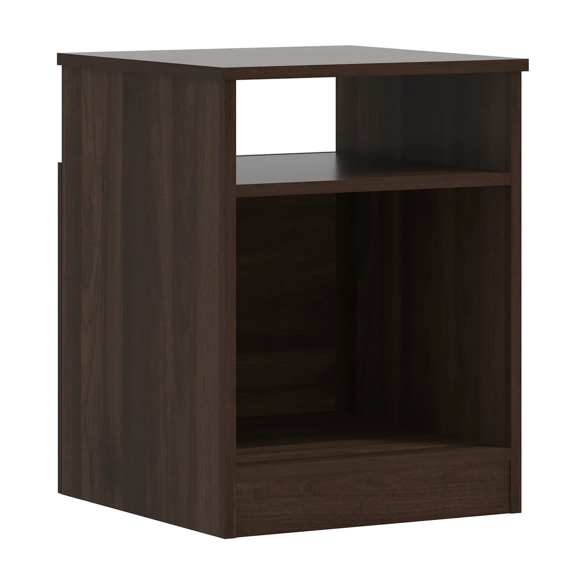 Dark Walnut Open Shelf Nightstand O39356