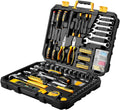 208 Piece General Household Hand Tool Kit with Plastic Toolbox Storage Case X64876