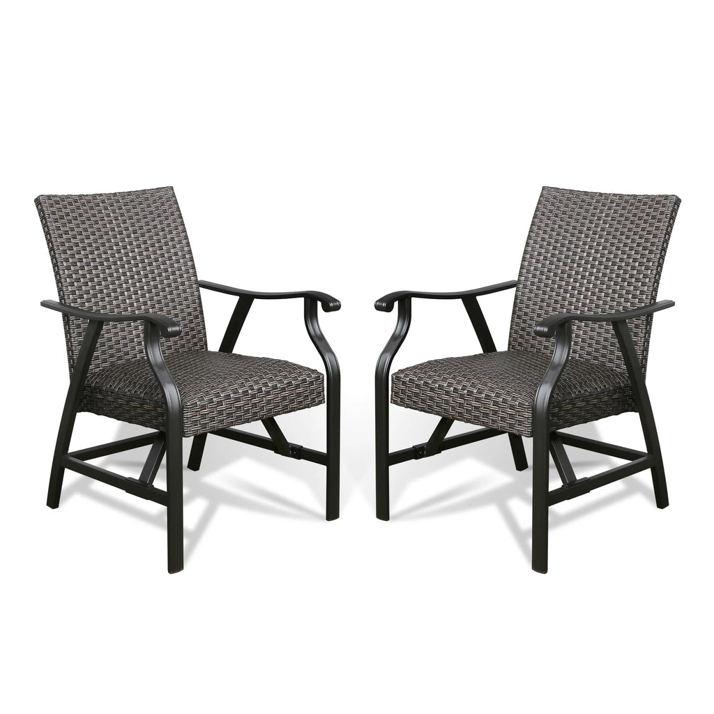 Rattan Patio Motion Rocking Chairs Set of 2 Y318577