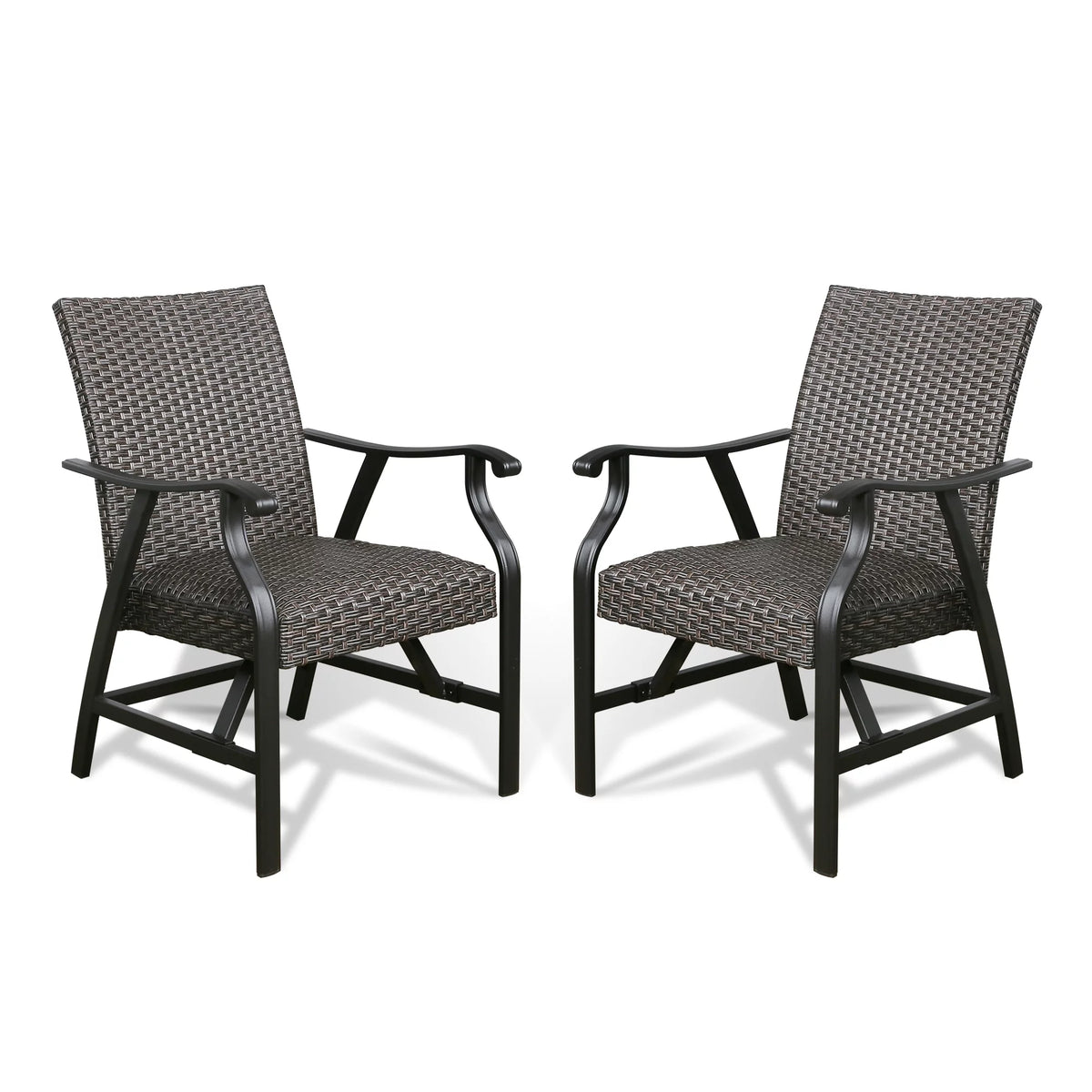 Rattan Patio Motion Rocking Chairs Set of 2 Y318577