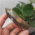 Natural Crystal Rough Copper Pyrites Wand Gemstone Obelisk N600722