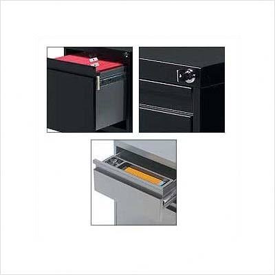 Light Grey 3 Drawer Vertical Metal File Cabinet H555