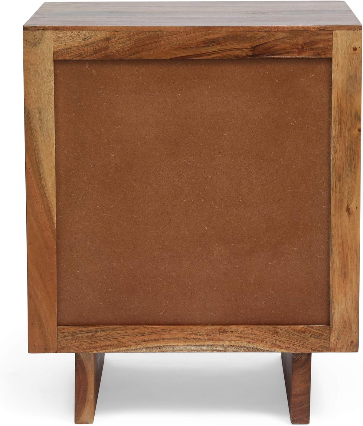 Dark Natural Acacia Wood 3 Drawer Nightstand Q3539