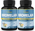 2 Packs Bromelain Capsules with Quercetin Elderberry Ginger Echinacea Garlic Black Pepper P64586