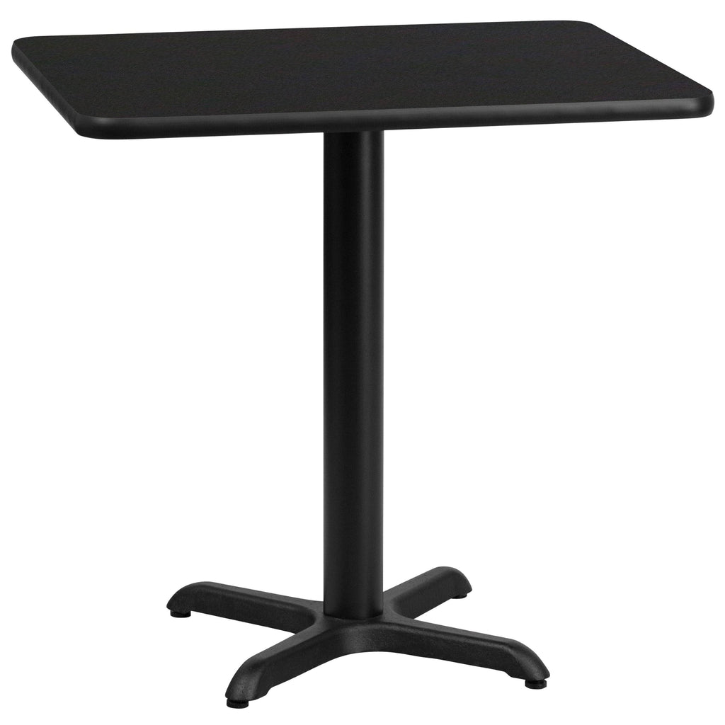 Black Rectangular Laminate Table Top/Base S1892