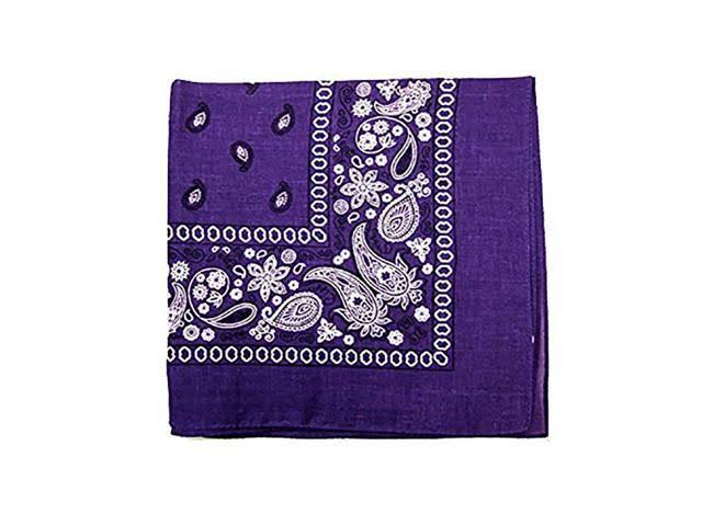 96 Pack 100% Polyester Paisley Bandanas N6495