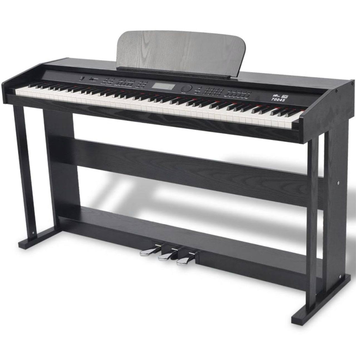 88-Key Digital Piano with Pedals Black W44231