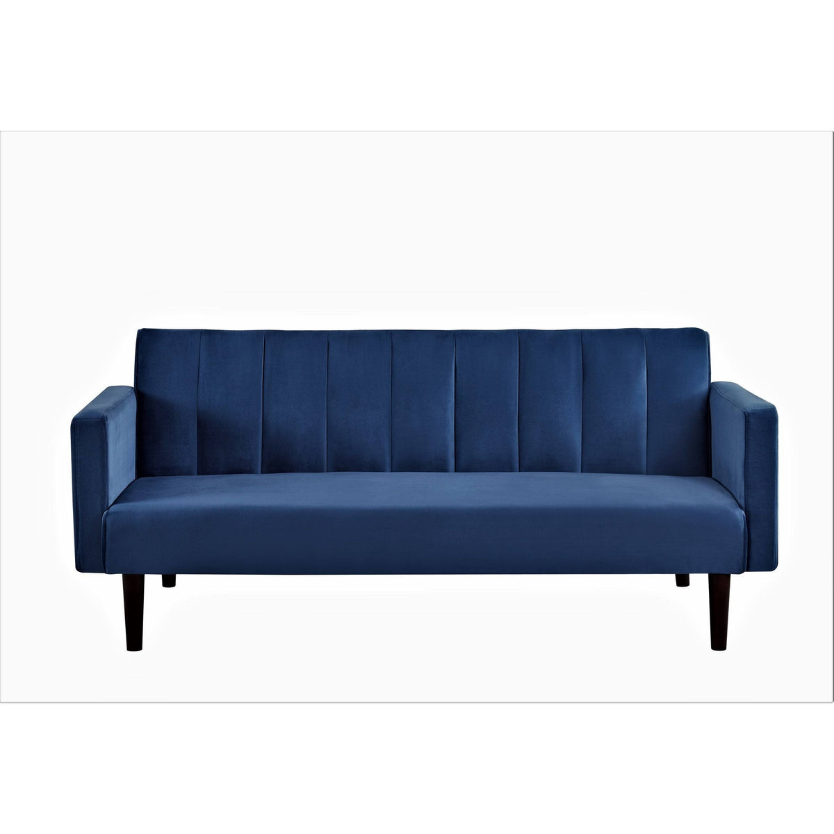 Grey Convertible Velvet Sofa Bed F548394