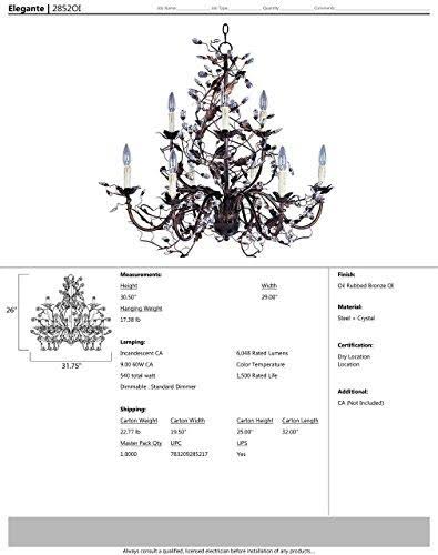 Etruscan Gold 9-Light Chandelier F9663