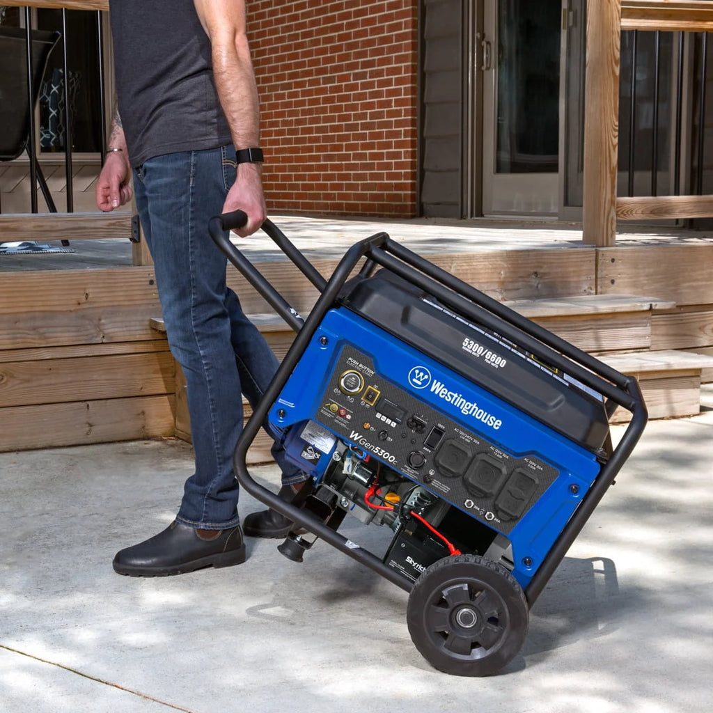 Gas Powered Portable Generator with Remote Electric Start W87636