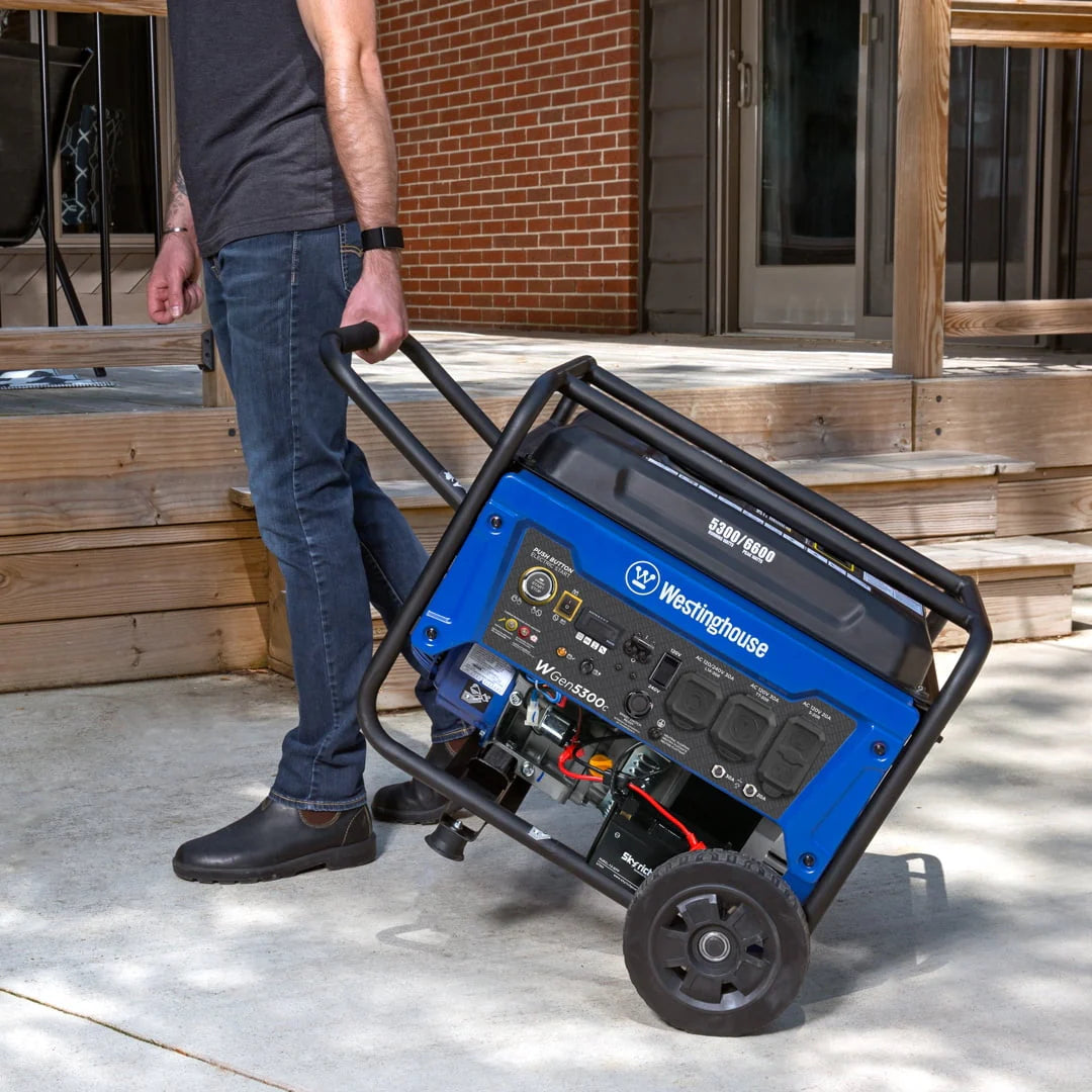 Gas Powered Portable Generator with Remote Electric Start W87636