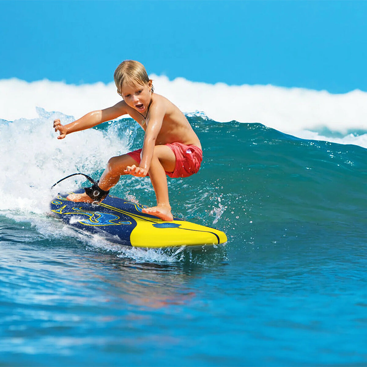 6' Foamie Body Surfing Board with 3 Fins & Leash Q631912