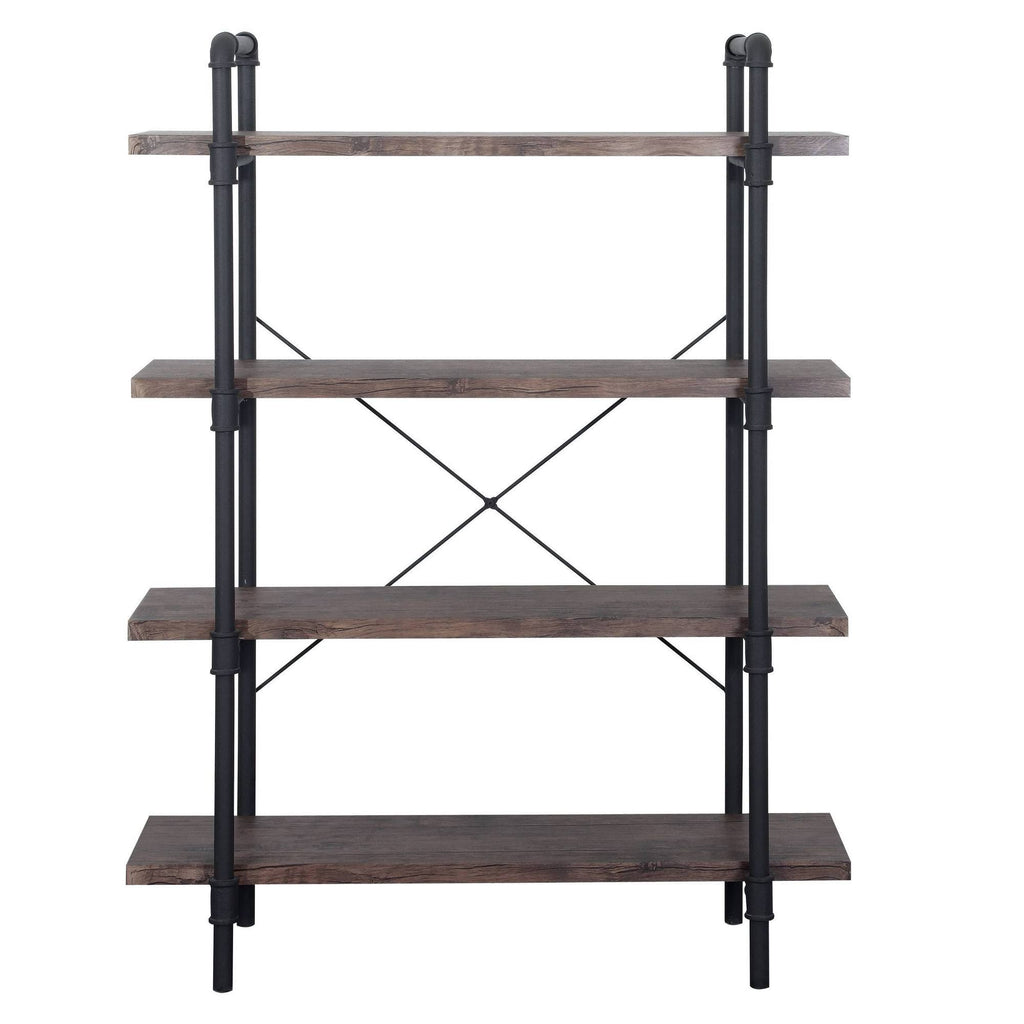 4-Tier Industrial Shelf in Dark Brown Q451