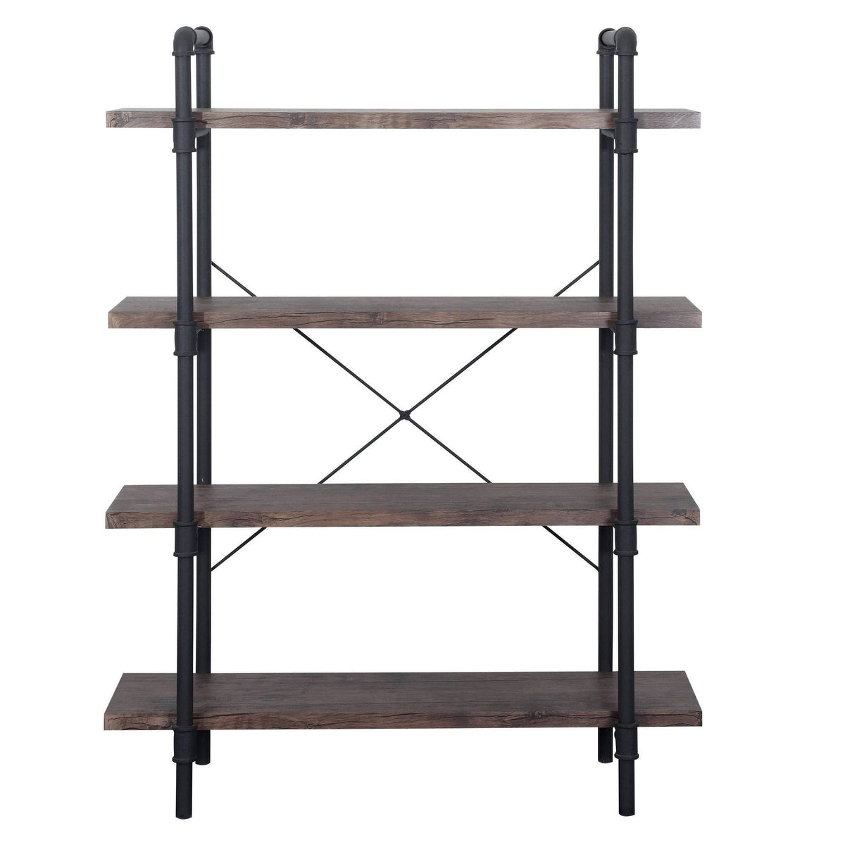 4-Tier Industrial Shelf in Dark Brown Q451