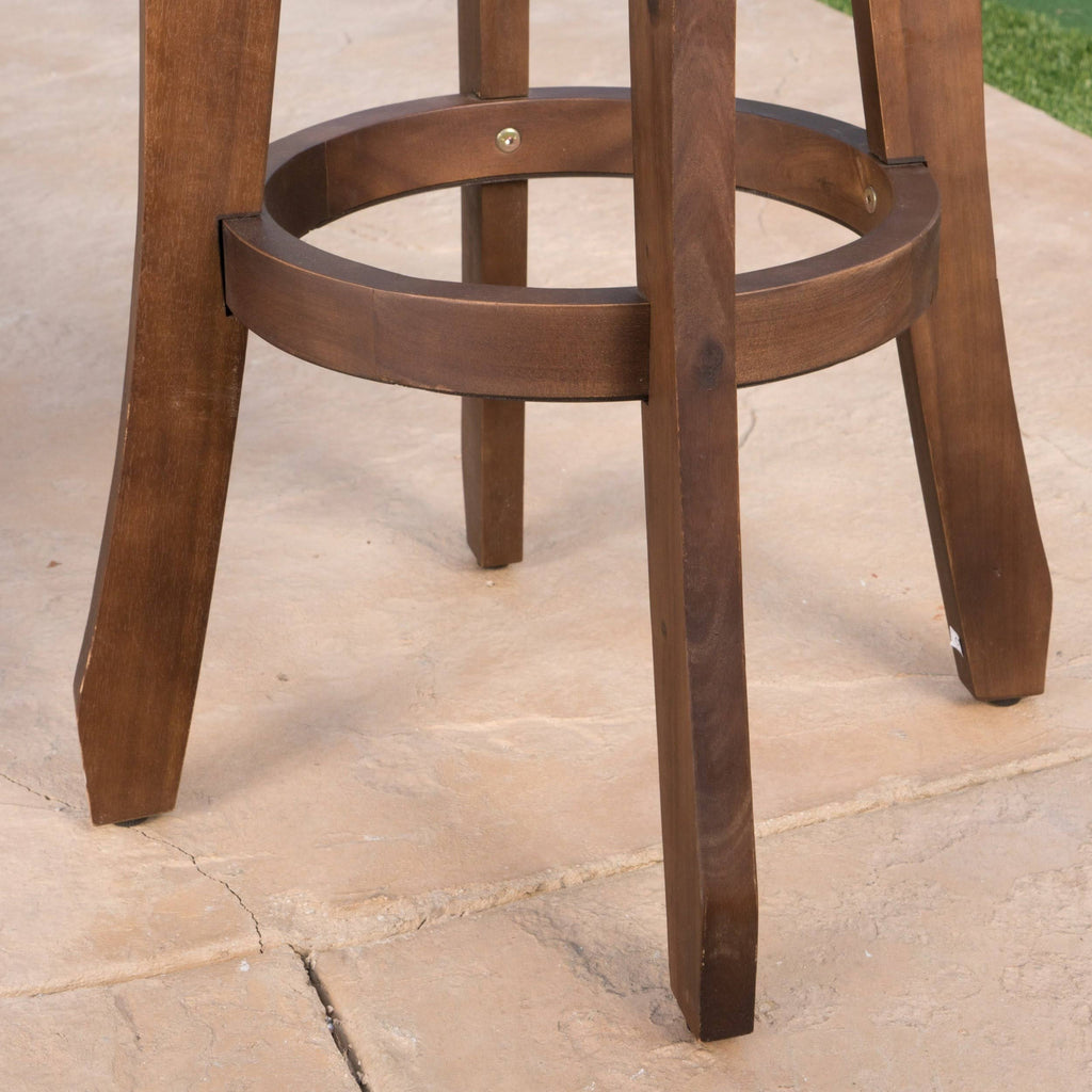 Set of 2 Dark Gray Acacia Barstool D6418