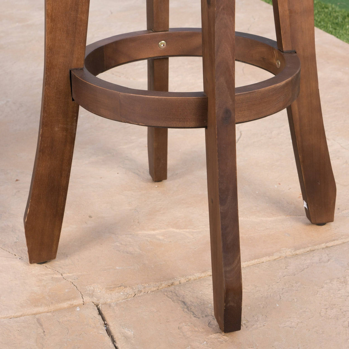 Set of 2 Dark Gray Acacia Barstool D6418