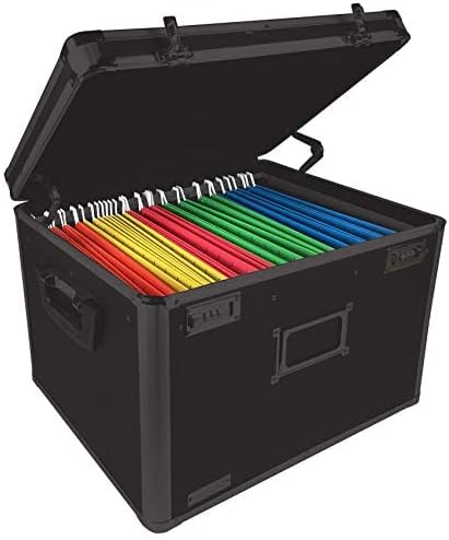 Locking File Storage Chest, Tactical Black, Pack of 2 J47809