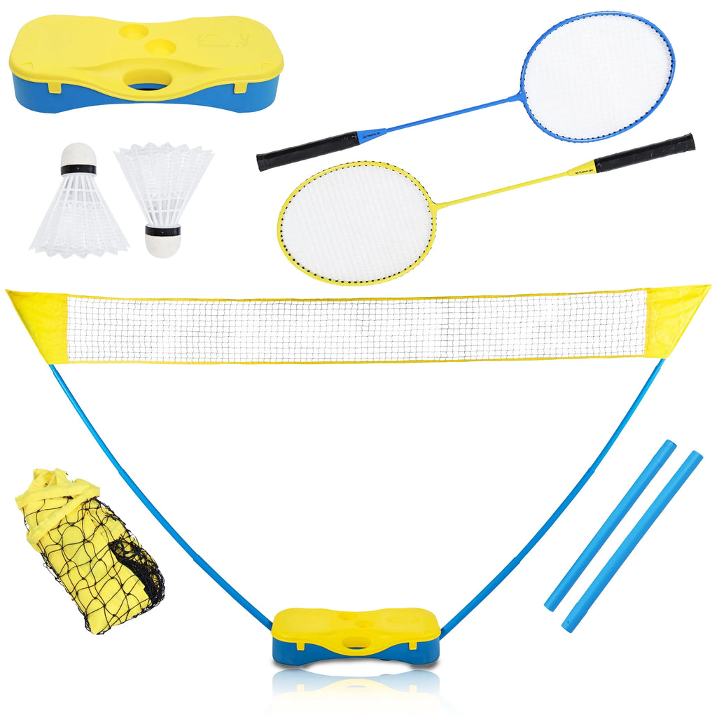 Outdoor Badminton Set with Net Rackets and Birdies R38532