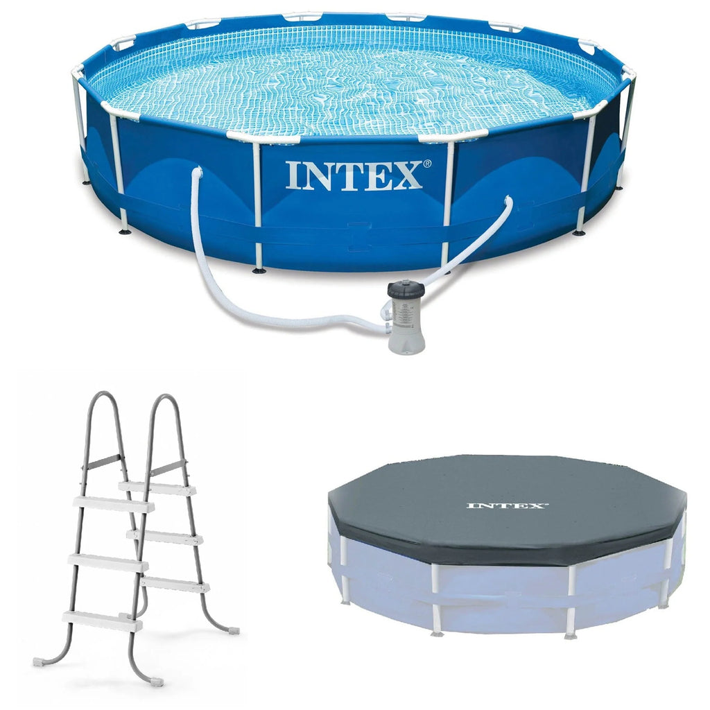 12'x30 Swimming Pool with Pump, Ladder, and Cover P683205