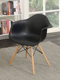 Black Modern Dining Arm Chair Set of 2 R4333