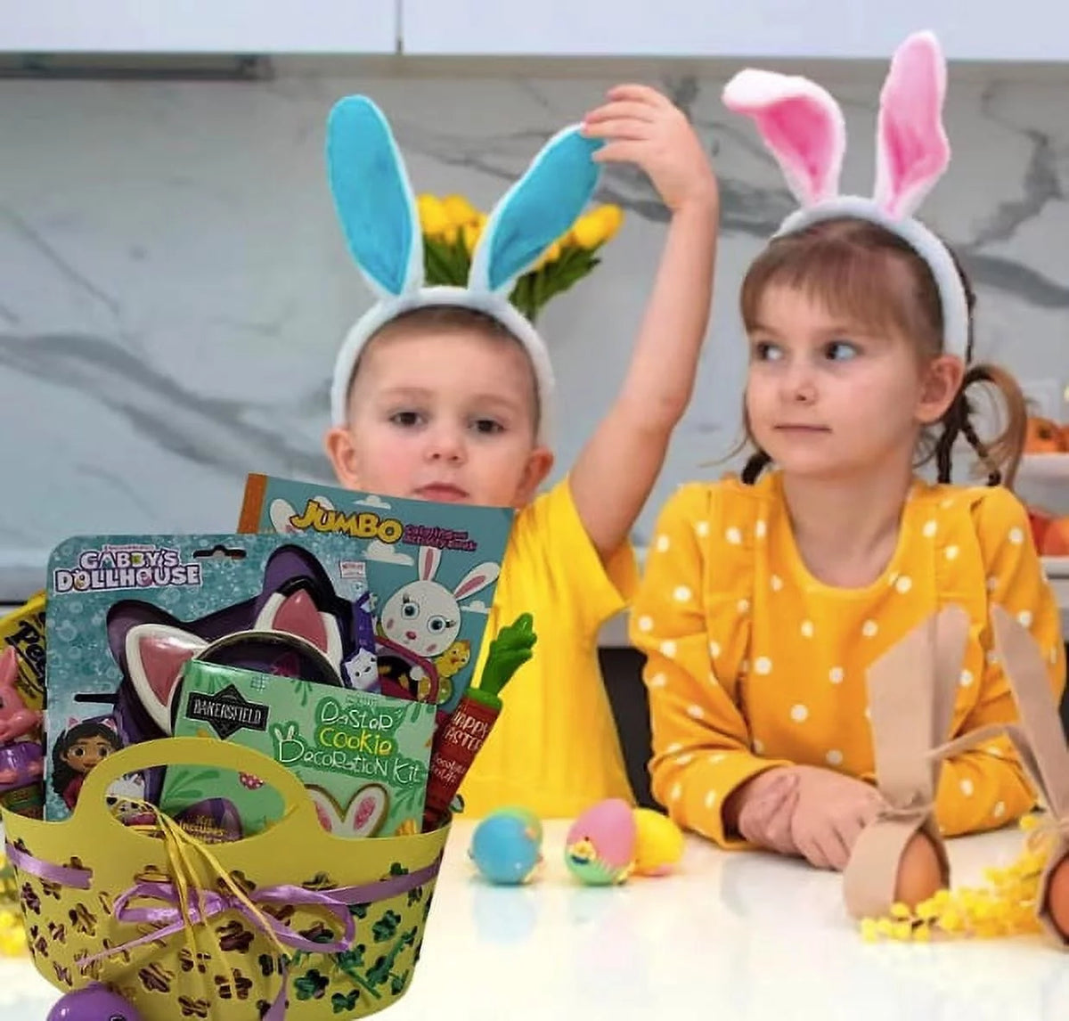 Easter Gift Basket with Coloring Book Candies & Bucket U72051