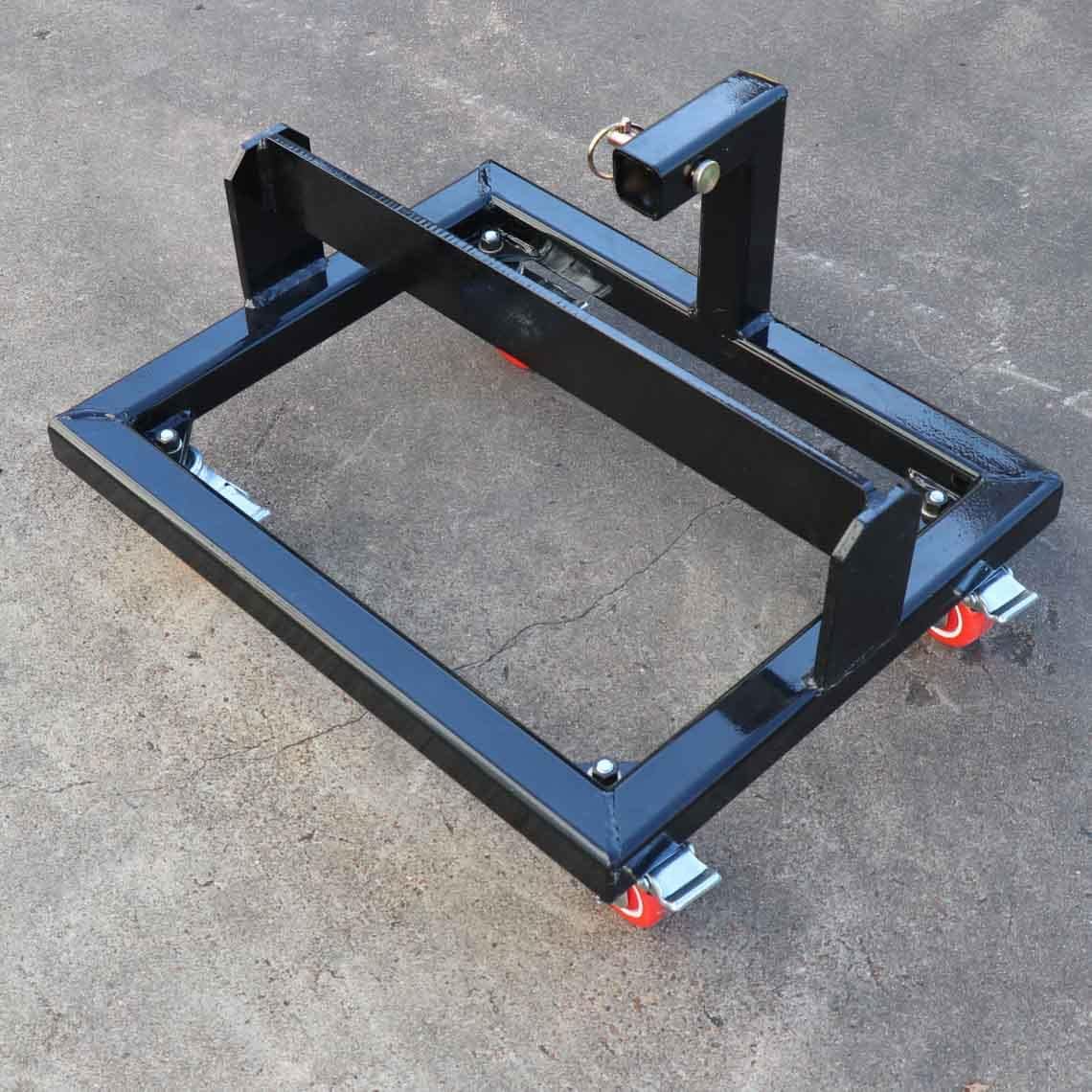 Black Rolling Suitcase Weight Cart with Receiver W12807